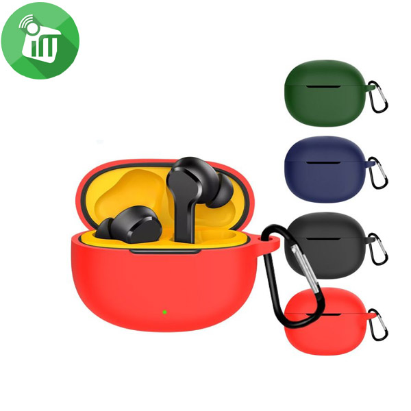 Pod Pocket Silicone Cover For Realme Buds T100 with Keychain