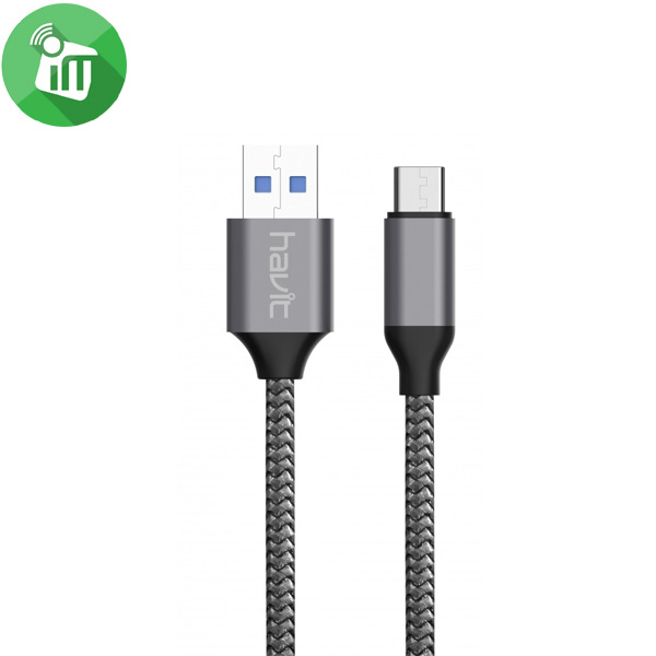Havit H693 USB-A 3.0 To USB-C Nylon Braided Cable 2A (1m)