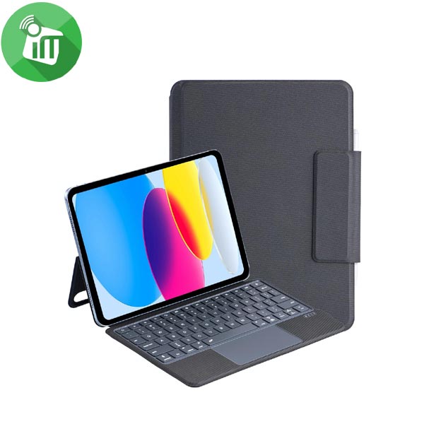 J3128D Smart Bluetooth Keyboard Leather Case With Touchpad and Light For iPad 10.9 10th (2022)