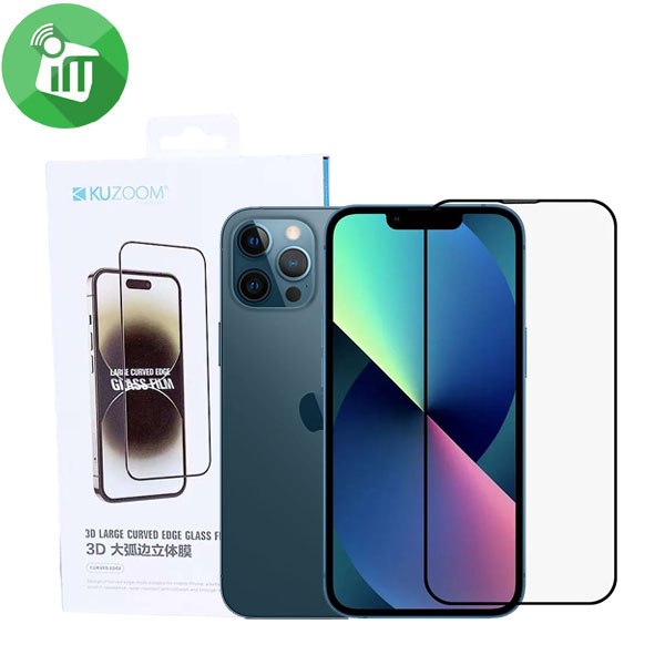 KuZoom 3D Large Curved Edge Glass Screen iPhone 12/12 Pro