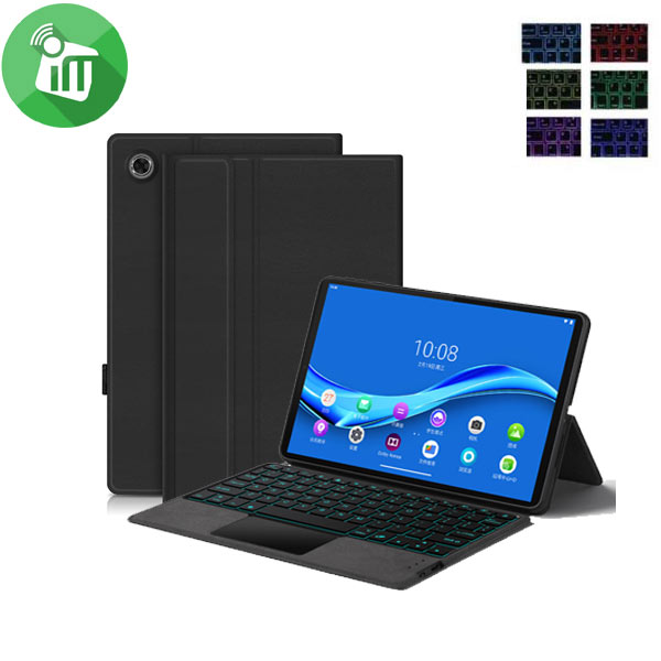 LX103T Smart Bluetooth Keyboard Leather Case With Touchpad and Light For Lenovo Tab K10Lenovo M10 Plus 10.3