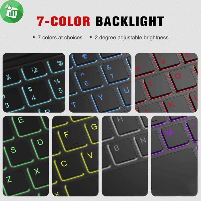 LX11T Smart Bluetooth Keyboard Leather Case With Touchpad and Light For Lenovo Tab P11P11 PlusLenovo PadPad Plus