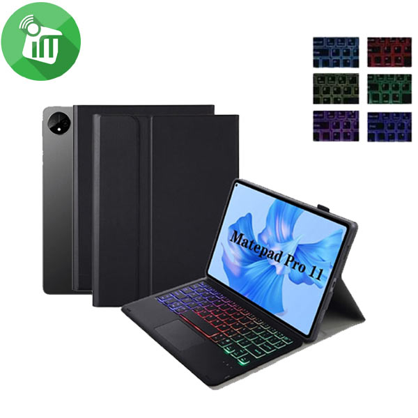 M712T Smart Bluetooth Keyboard Leather Case With Touchpad and Light For Huawei MatePad Pro 11 (2022)