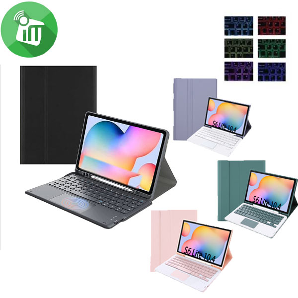 P610T Bluetooth 3.0 Keyboard Leather Case With Touchpad and Light For Samsung Galaxy Tab S6 Lite