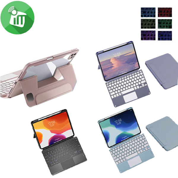 SX11T Smart Bluetooth Keyboard Leather Case With Touchpad and Light For iPad Air 4th5th (2020-2022)iPad Pro 11 (2020-2022)