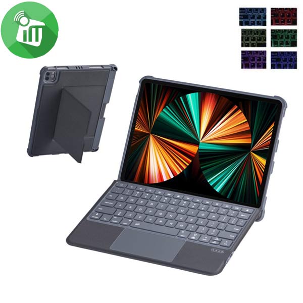 T5507D Smart Bluetooth Keyboard Leather Case With Touchpad and Light For iPad Air 4th5th (2020-2022)iPad Pro 11 (2020-2022)