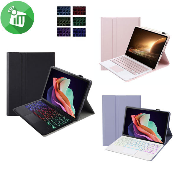 V6104T Smart Bluetooth Keyboard Leather Case With Touchpad and Light For Huawei MatePad 10.4 (20202022) Honor V6