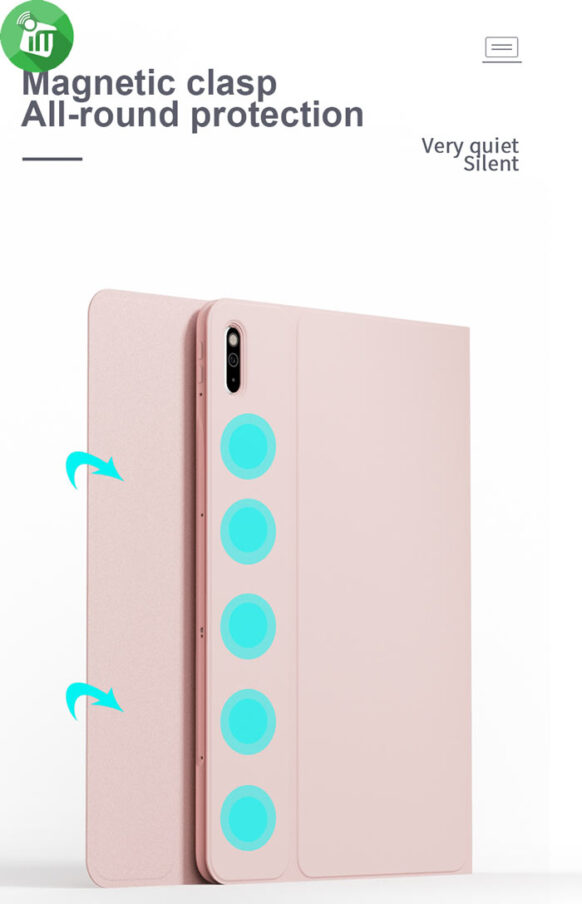 V6104T Smart Bluetooth Keyboard Leather Case With Touchpad and Light For Huawei MatePad 10.4 (20202022) Honor V6