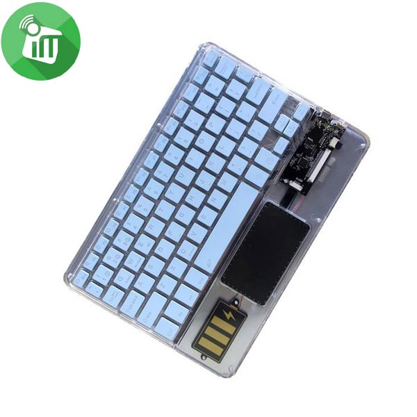 Z33 Bluetooth 3.0 Transparent Backlit Keyboard With Touchpad Universal 10-Inch