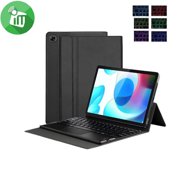ZW104T Smart Bluetooth Keyboard Leather Case With Touchpad and Light For Realme Pad 10.4