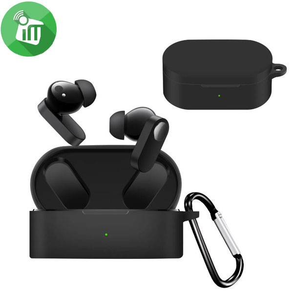 Pocket Silicon Cover For OnePlus Buds N with Keychain