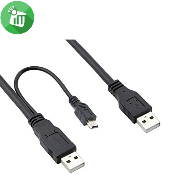 USB 2.0 Male to Mini 5 Pin Y Cable Data and Power Cable