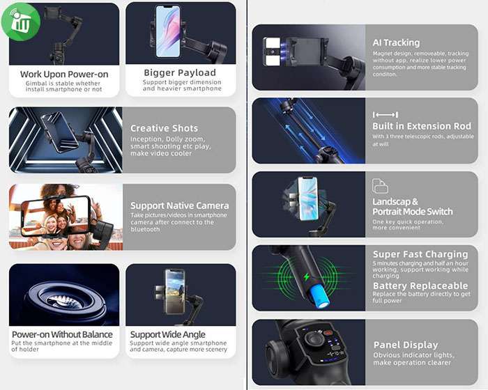 Ubolide Gimpro Elite Smartphone Gimbal Stabilizer