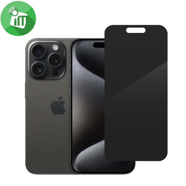 Zagg Glass Elite Privacy Tempered Screen Protector iPhone 15 Pro