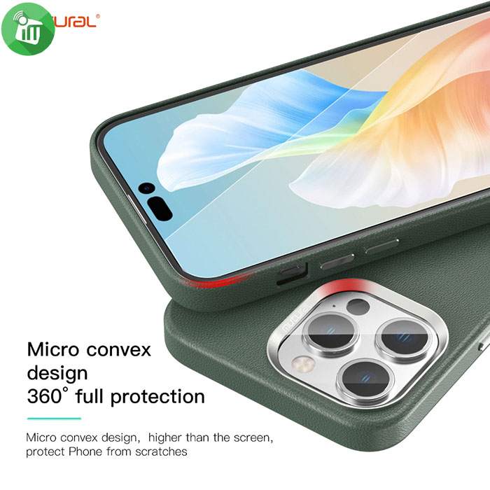 mutural Deluxe Series Magnetic Leather Hard Case iPhone 15 Pro