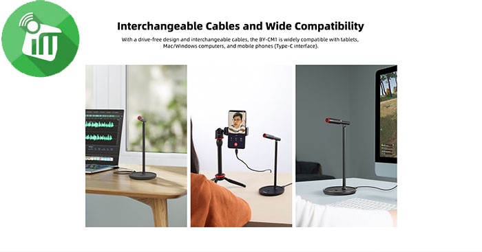 BOYA BY-CM1 Desktop USB Microphone
