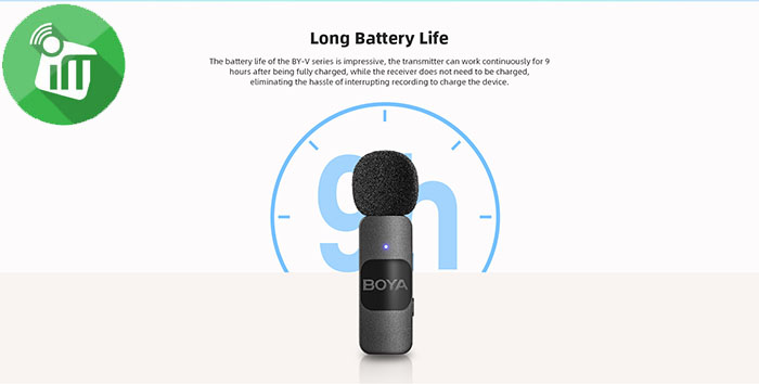 BOYA BY-V1 Ultracompact 2.4GHz Wireless Microphone System (Lightning)