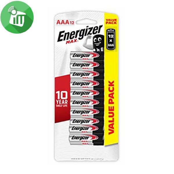 Energizer 12PCS AAA Max + Powerseal Batteries 1.5V