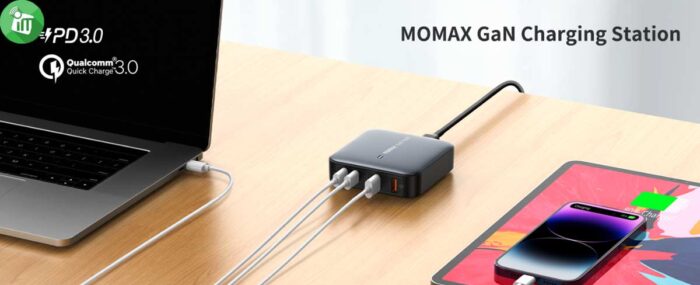 Momax UM33 ONEPLUG 100W 4-Port GaN Desktop Charger