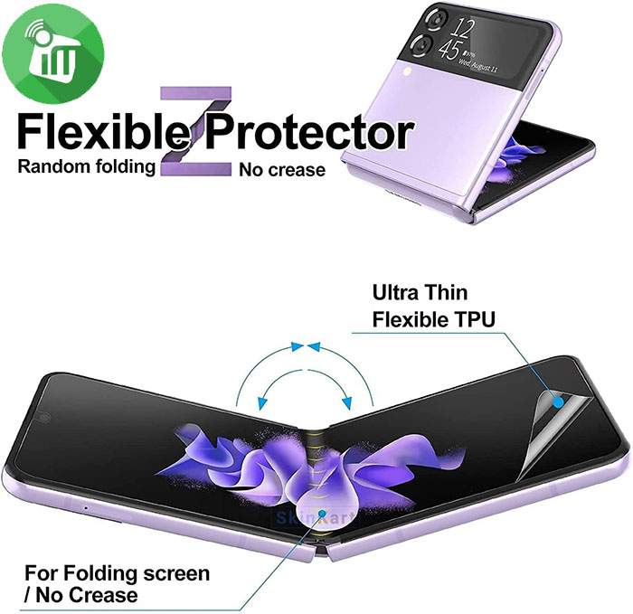 VMAX 2IN1 Invisible Film 5.0 Full Coverage TPU Screen Protector For Samsung Galaxy Z Flip3 5G