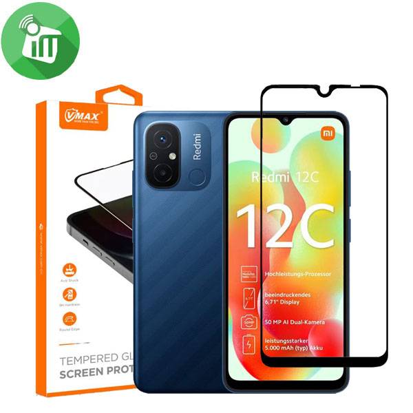 Vmax 2.5D Full Glue Full cover Glass Screen Xiaomi Redmi 12C