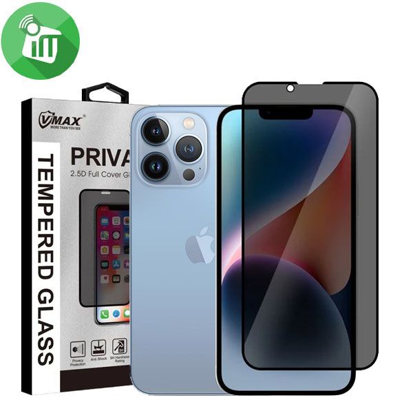 Vmax Screen Protector Privacy 2.5D Full Glue Full cover Tempered Glass For iPhone 13 Pro Max