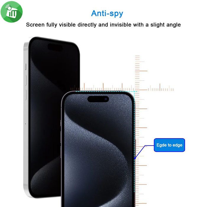 Vmax Screen Protector Privacy 2.5D Full Glue Full cover Tempered Glass For iPhone 15