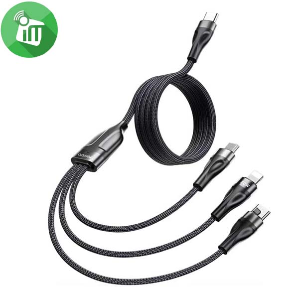 Yesido CA89 3in1 Type-C to Type-C + Lightning 20W + Micro Charging Cable (1.2M)