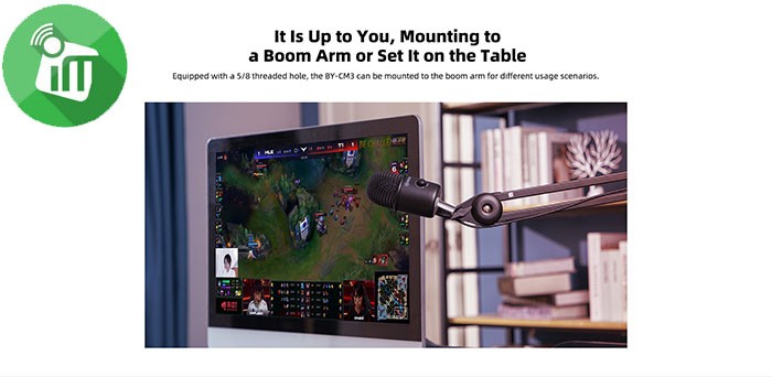 BOYA BY-CM3 Desktop USB Microphone