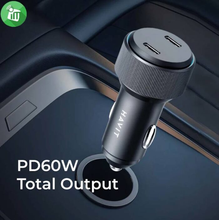 Havit CC2014 60W PD Dual USB-C Car Fast Charger