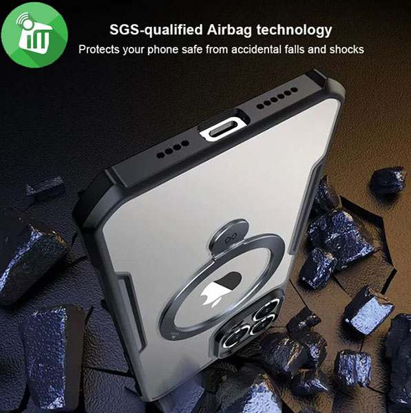 Xundd Beatle MagSafe Holder Series Lens Protection Case For iPhone 15 Plus