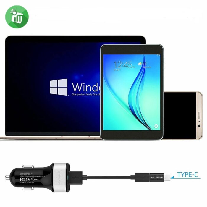 LOVPHONE Quick Charger 3.0 Dual Ports USB Car Charger