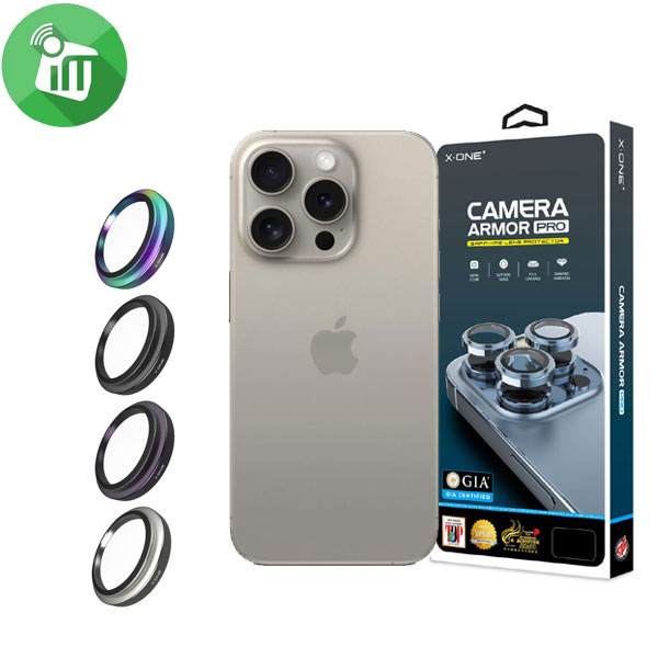 X.One Camera Armor Pro iPhone 15 Pro15 Pro Max GIA Certified Sapphire Lens Protector