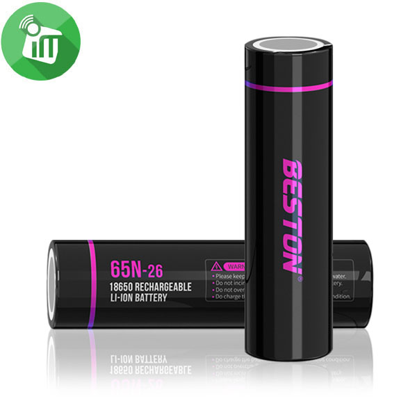 Beston 1PCS Size 18650 Rechargeable Lithium Battery 2600mAh (Flat Top)