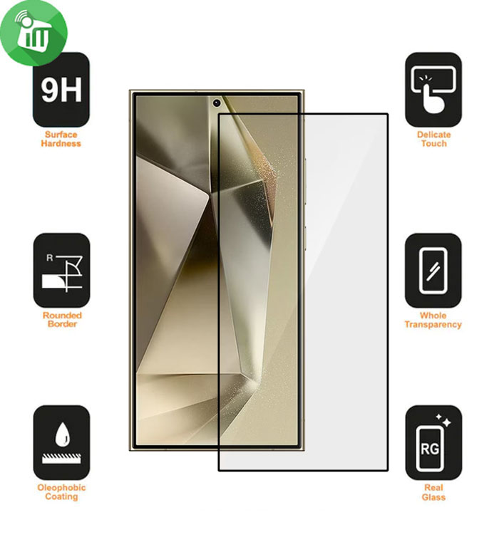 Vmax Screen Protector 2.5D Full Glue Full cover Tempered Glass For Samsung Galaxy S24 Ultra