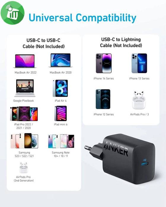 Anker A2640 312 30W USB-C Wall Charger