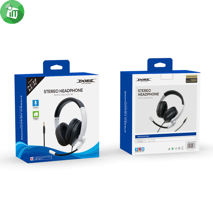 DOBE PS5 Stereo Wired Gaming Headset (TY-1802)