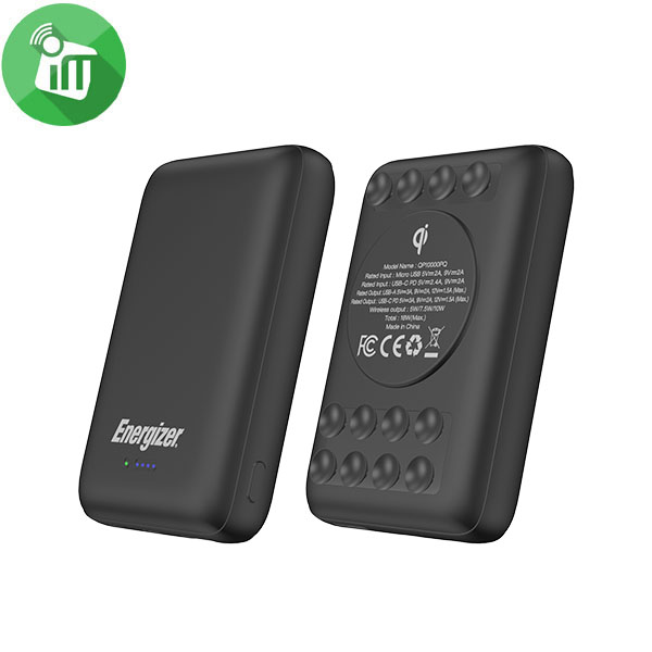 Energizer Ultimate QP10000PQ 18W Qi Wireless PD Power Bank 10000mAh With Suction Cup - Image 2