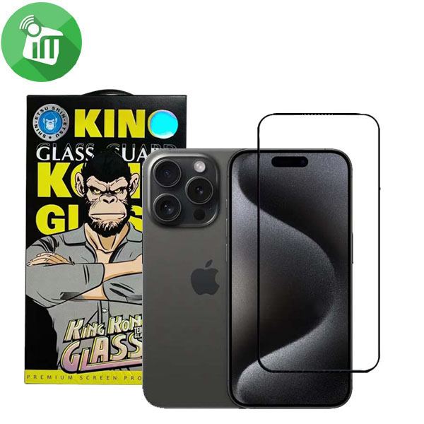 KingKong Full Glue HD Dustproof Glass Guard Screen iPhone 15 Pro Max