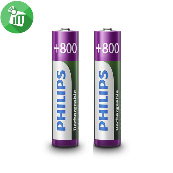Philips 2PCS AAA 1.2V Rechargeable Battery 800mAh