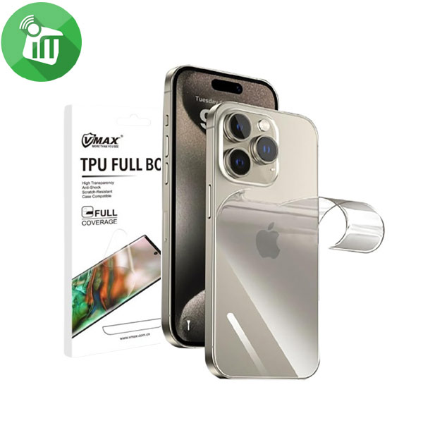 VMAX Invisible Film 5.0 Back TPU Screen Protector iPhone 15 Pro