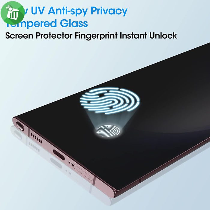 iScreen UV Privacy Full Glue Curved Glass Screen Protector Samsung Galaxy S22 Ultra