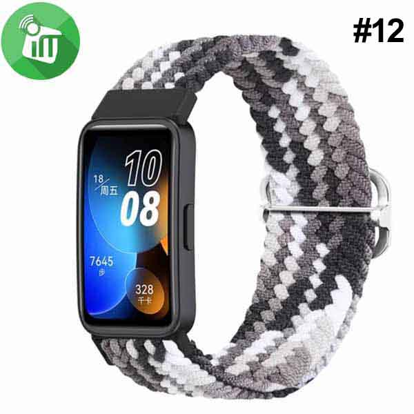 Braided Matching Colors Elastic Adjustable Strap Band Huawei Band 8 / Band 9 - Image 2