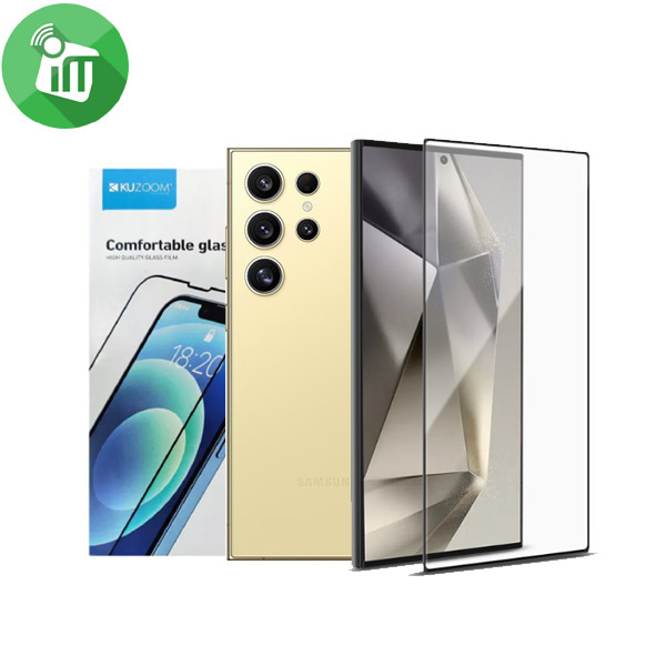 KuZoom Antistatic 9D Full Cover Glass Screen Protector Samsung Galaxy S24 Ultra