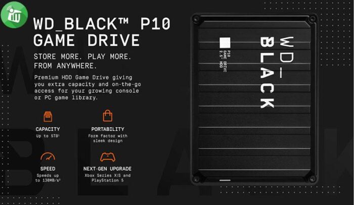 Western Digital Black P10 Game Drive External HDD 2TB 140MB/s