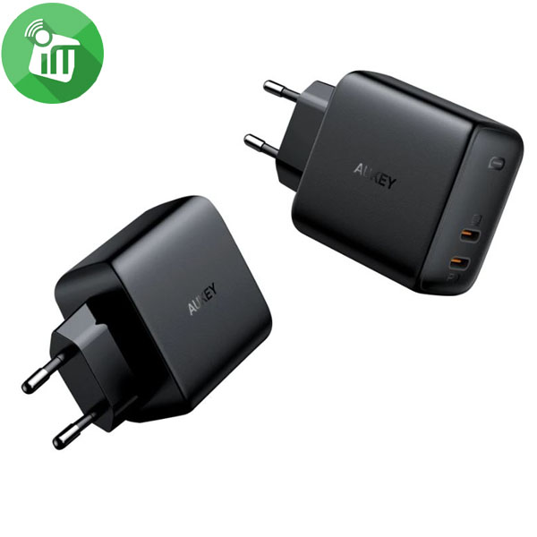 AUKEY PA-B4 Omnia Duo GaN 65W Dual USB-C PD Wall Charge