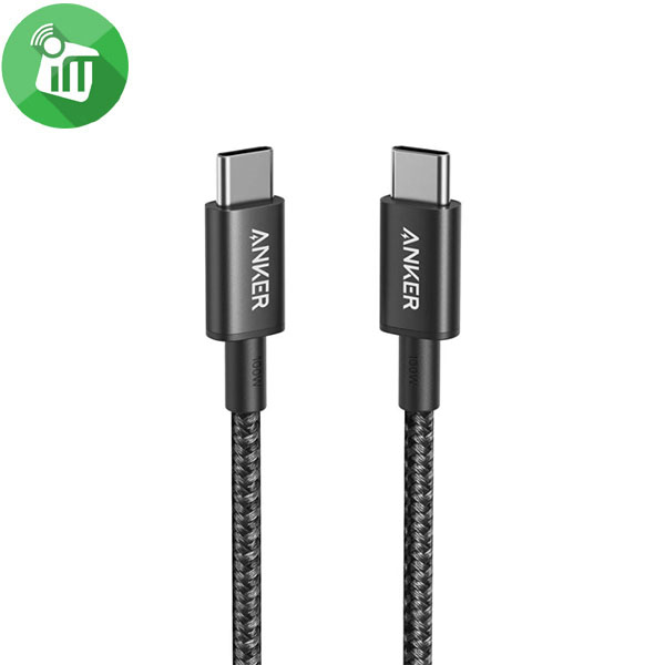 Anker A8753 USB-C to USB-C 60W Nylon Braided Cable (6ft/1.8m)