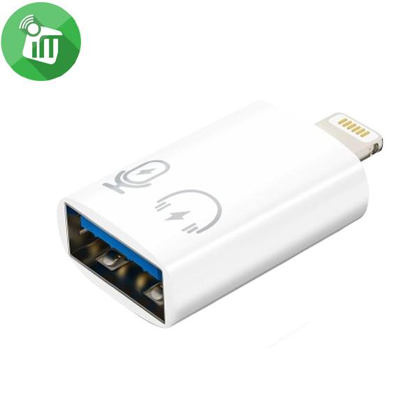 Lightning to USB-A Female USB OTG Audio Adapter