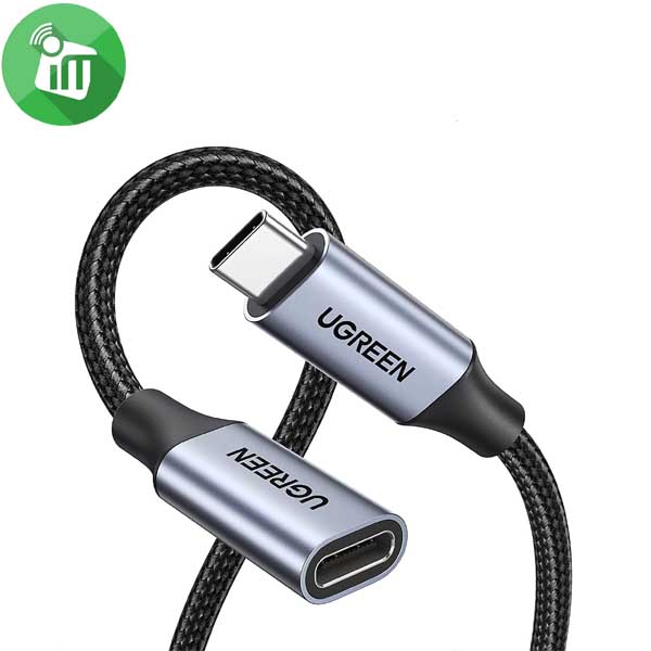 UGREEN 30205 USB-C Male To Female Extension Braided Cable (1m)