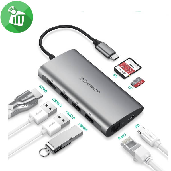 UGREEN 50538 USB-C 8-in-1 Multifunction Adapter